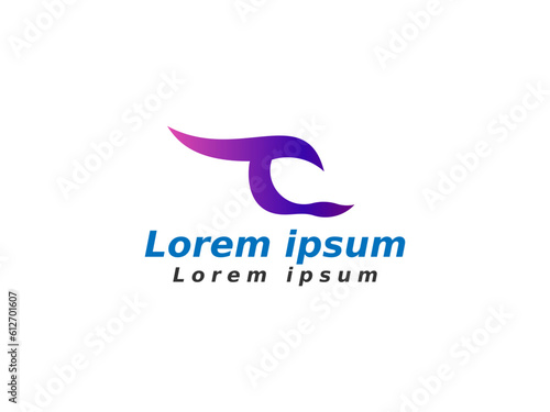 Letter T logo design - vector sign. Business card templates.