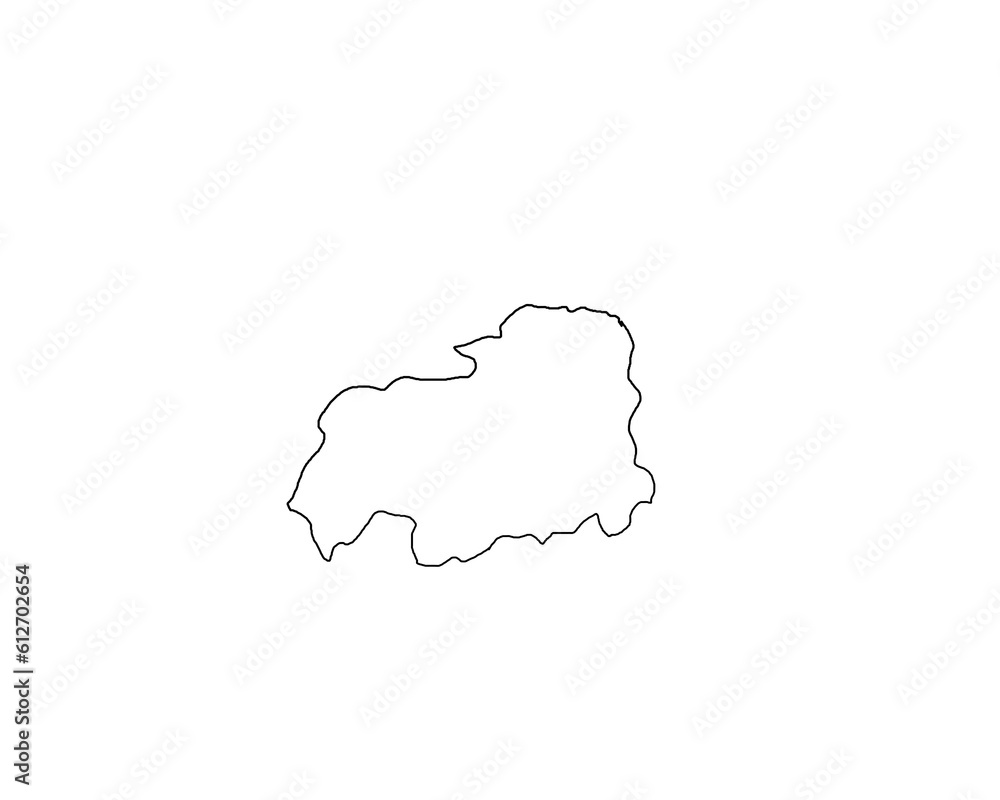 広島県　シンプル地形地図