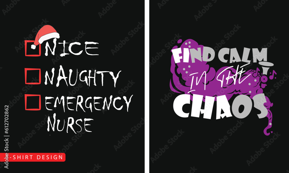 Fototapeta premium Nurse T-Shirt and Cool T-Shirt