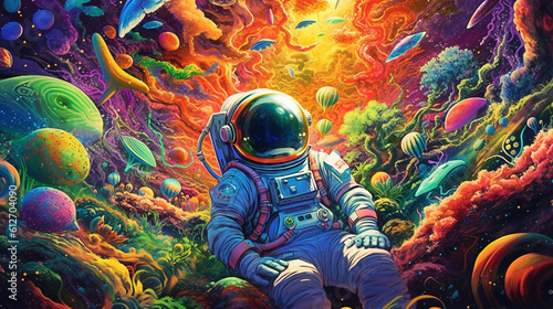 Stellar Odyssey: A Psychedelic Voyage Through Space