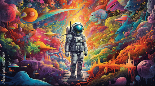 Stellar Odyssey: A Psychedelic Voyage Through Space