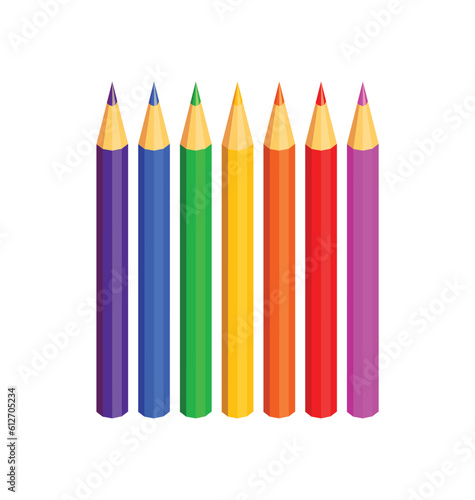 fun kids cartoon color pencils
