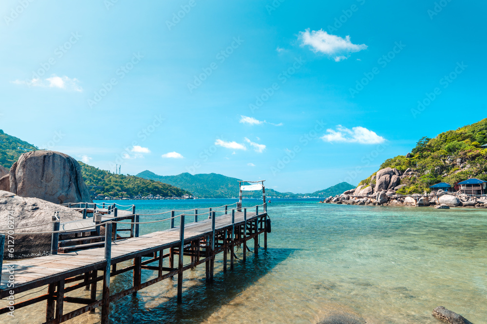 travel tropical island,Nang Yuan and Koh Tao islands in Thailand