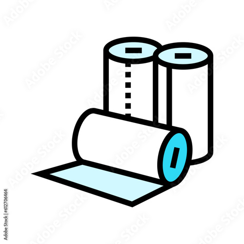 hygiene roll paper towel color icon vector. hygiene roll paper towel sign. isolated symbol illustration