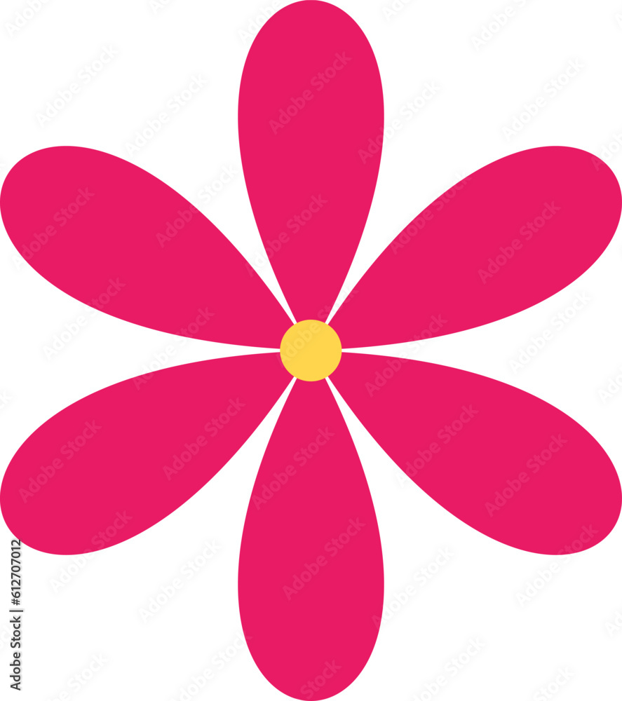 Pink flower editable vector on a white background.  Best for social media, background, website design.