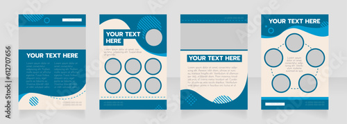 Maritime university educational blank brochure layout design. Vertical poster template set with empty copy space for text. Premade corporate reports collection. Editable flyer paper pages