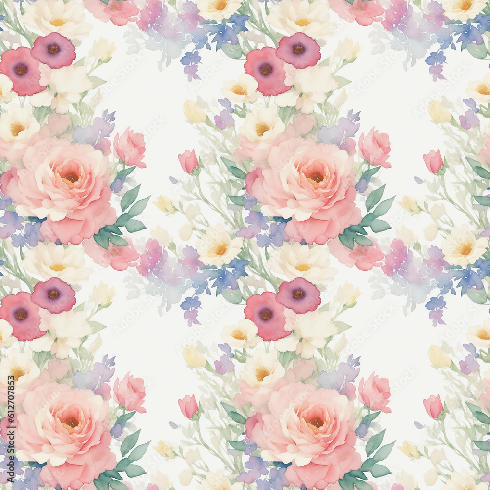 roses seamless pattern