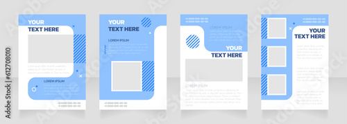 Employee assistance blank brochure layout design. Industry info. Vertical poster template set with empty copy space for text. Premade corporate reports collection. Editable flyer paper pages