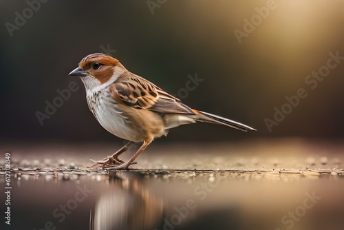 sparrow on the floor