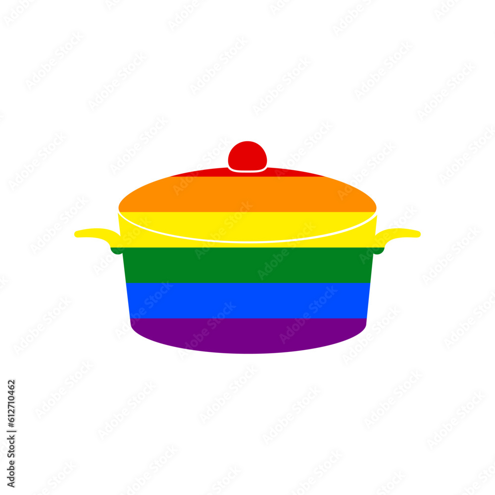 Pan sign. Rainbow gay LGBT rights colored Icon at white Background. Illustration. Pan sign. Rainbow gay LGBT rights colored Icon at white Background. Illustration.