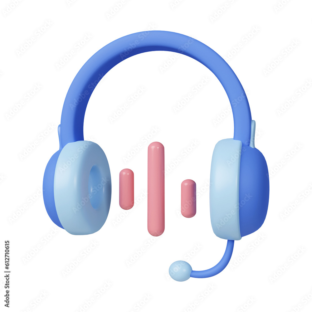 3d Wireless headphones with flying notes. icon isolated on white background. 3d rendering illustration. Clipping path. 3d Wireless headphones with flying notes. icon isolated on white background. 3d rendering illustration. Clipping path.