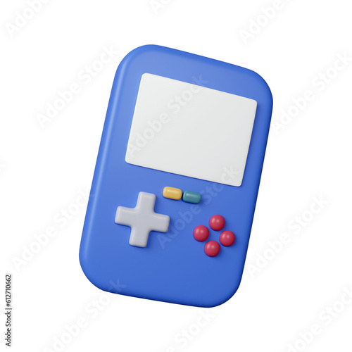 3d game play. video game controller. video game entertainment. icon isolated on white background. 3d rendering illustration. Clipping path.