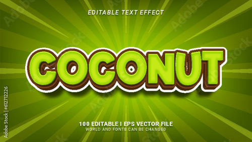 Coconut Editable Text Effect