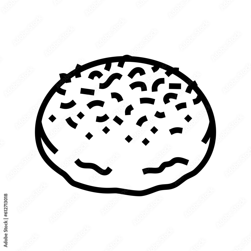 spinach bun food meal line icon vector. spinach bun food meal sign. isolated contour symbol black illustration spinach bun food meal line icon vector. spinach bun food meal sign. isolated contour symbol black illustration