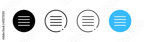 Center alignment. Different styles, color, center alignment icon. Vector icons.