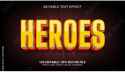 heroes text effect