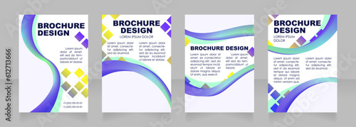 Health care blank brochure layout design. Educate families with children. Vertical poster template set with empty copy space for text. Premade corporate reports collection. Editable flyer paper pages