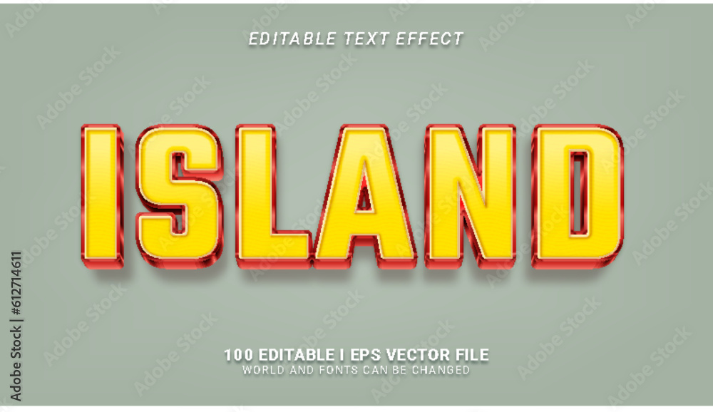 island text effect