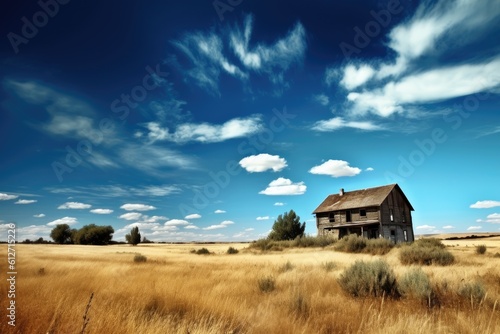 Abandoned house in the field