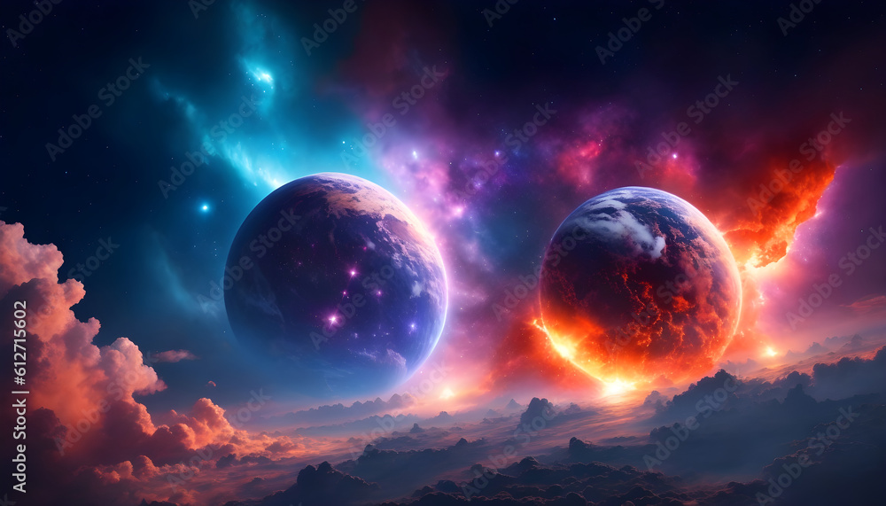 A beautiful Universe full of stars and planets with hd color A beautiful Universe full of stars and planets with hd color