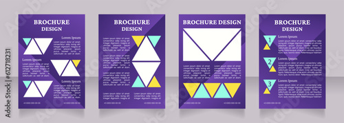 Center for pediatrics promotion blank brochure layout design. Vertical poster template set with empty copy space for text. Premade corporate reports collection. Editable flyer paper pages