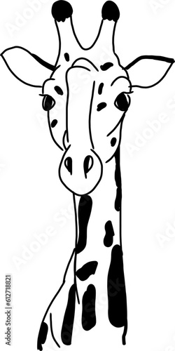 Outline giraffe illustration (ID: 612718821)