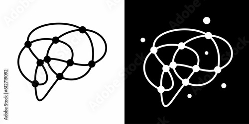 intelligence brain tech icon symbols vector logo illustration