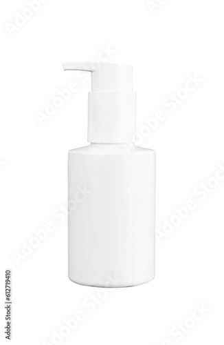 white cosmetic container pump