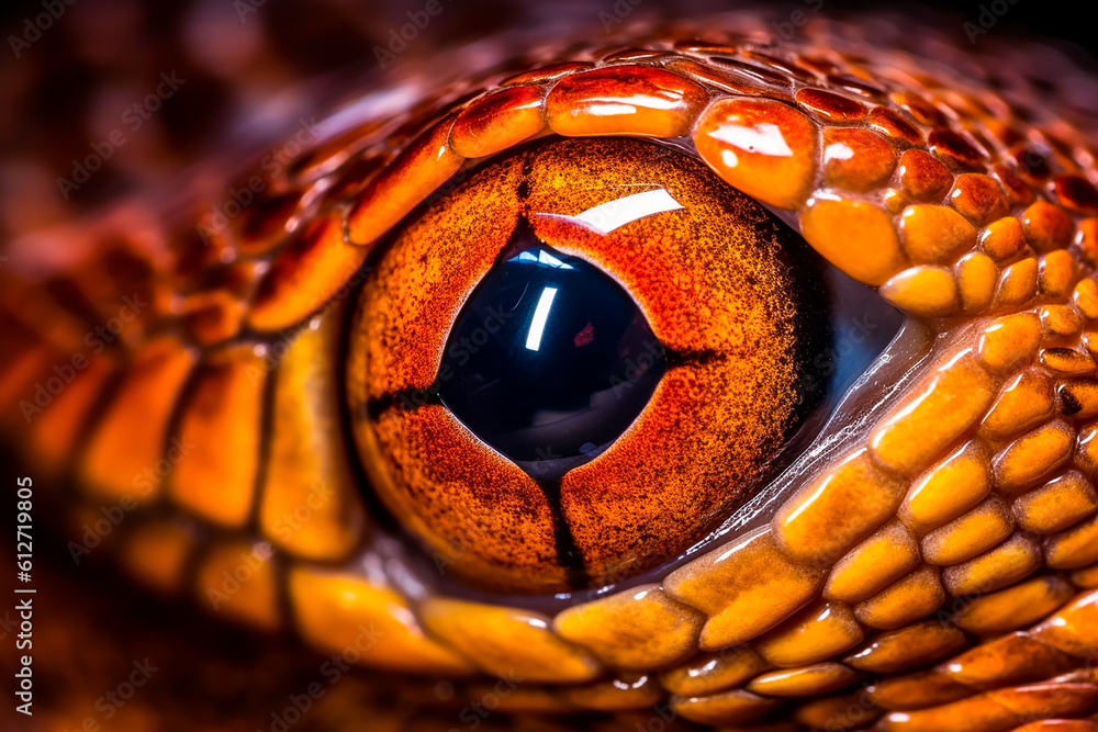 Fototapeta premium Macro image of a cobras eye professional photograph