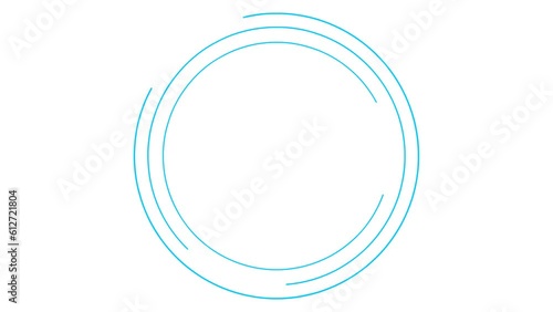 Wallpaper Mural Animated blue circular frame spins. Linear symbol rotates. Copy space for text. Vector illustration isolated on white background. Torontodigital.ca
