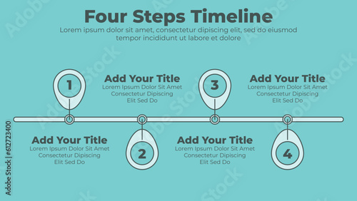 Modern timeline diagram and infographic template for business