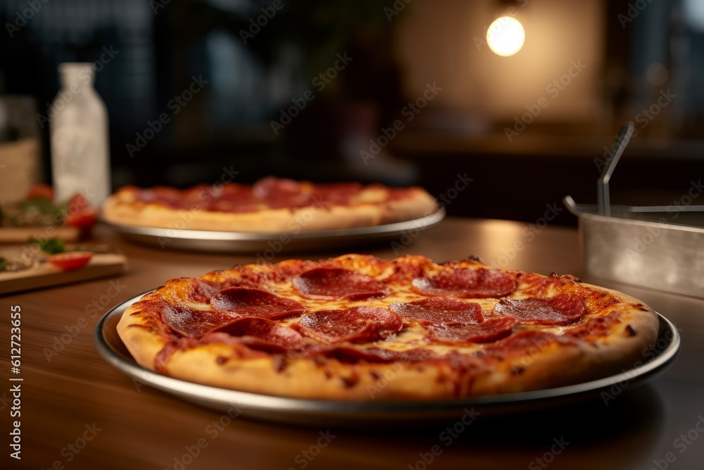 Pizza pepperoni italian. Generate Ai