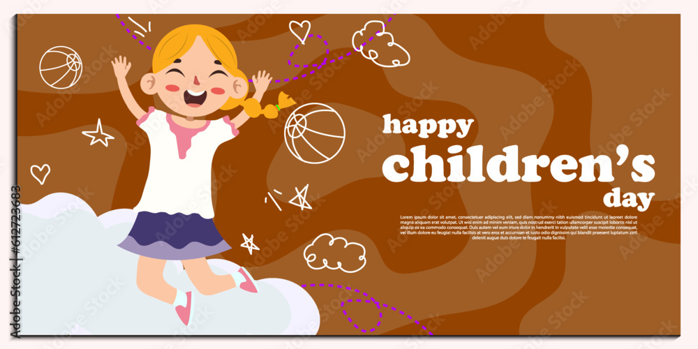 vector flat happy children's day vector flat happy children's day