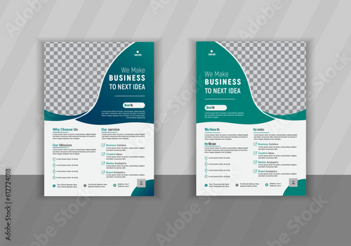Corporate business flyer design,gradient with Non gradient creative design for your company.