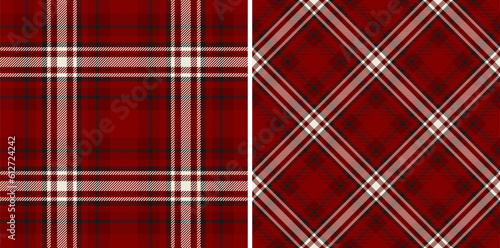 Background plaid texture of check fabric seamless with a vector tartan pattern textile.