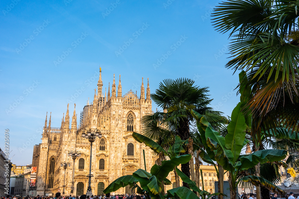 Milan, Italy - May 06 2023: Milan Cathedral in sunshine
