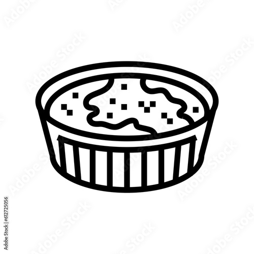 creme brulee sweet food line icon vector. creme brulee sweet food sign. isolated contour symbol black illustration
