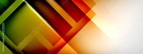 Light and shadow squares and lines abstract background