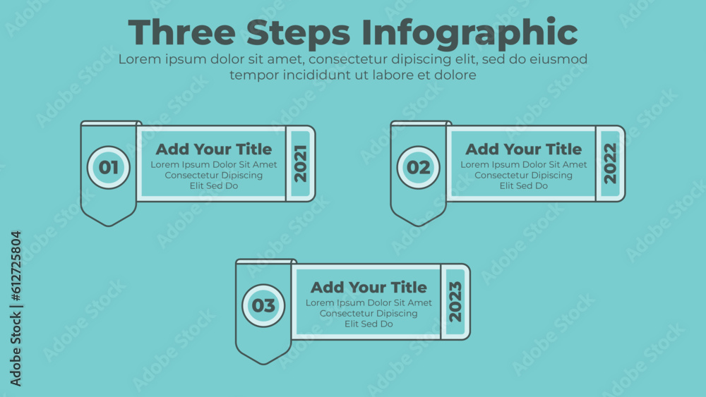 Flowchart infographic with 3 steps or options business template for presentation Flowchart infographic with 3 steps or options business template for presentation