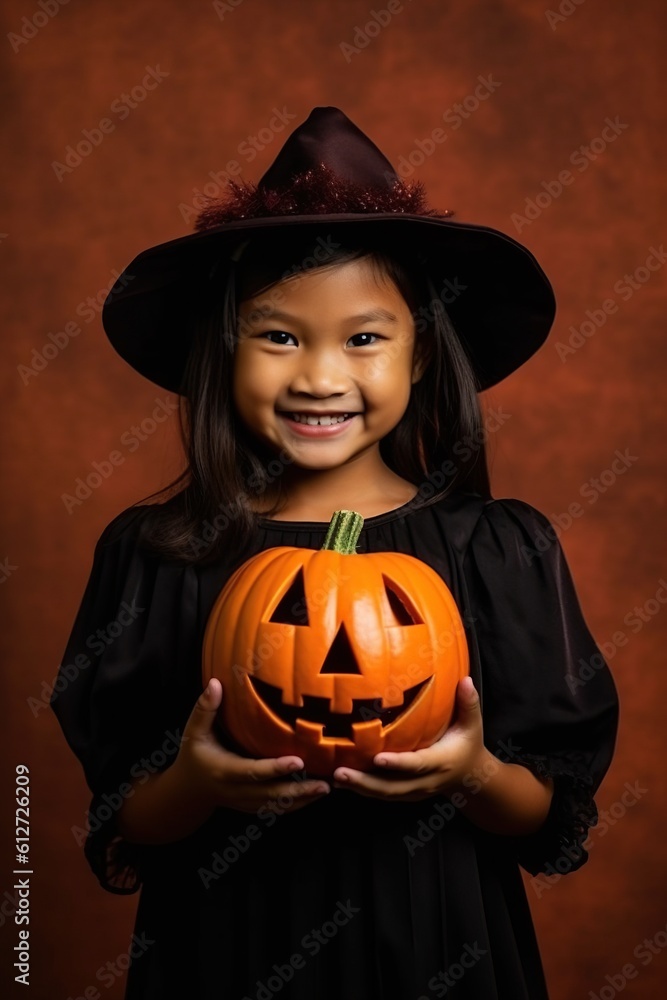 Fototapeta premium An illustration of children wearing a halloween costume , AI Generated