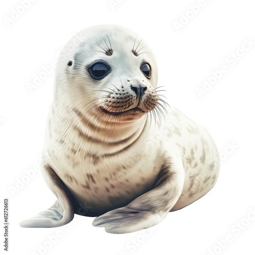 seal looking isolated on white © Tidarat