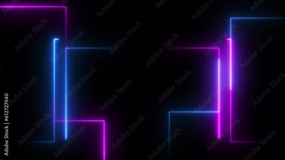 Neon blue and pink lines animation. Seamless loop. 4K Neon blue and pink lines animation. Seamless loop. 4K