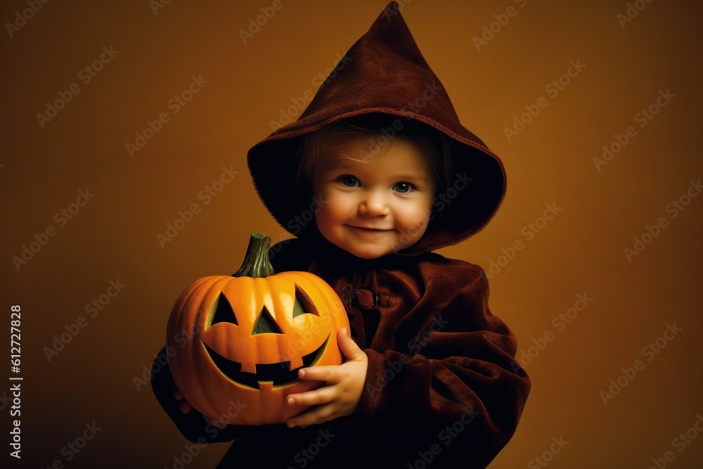 Fototapeta premium An illustration of children wearing a halloween costume , AI Generated