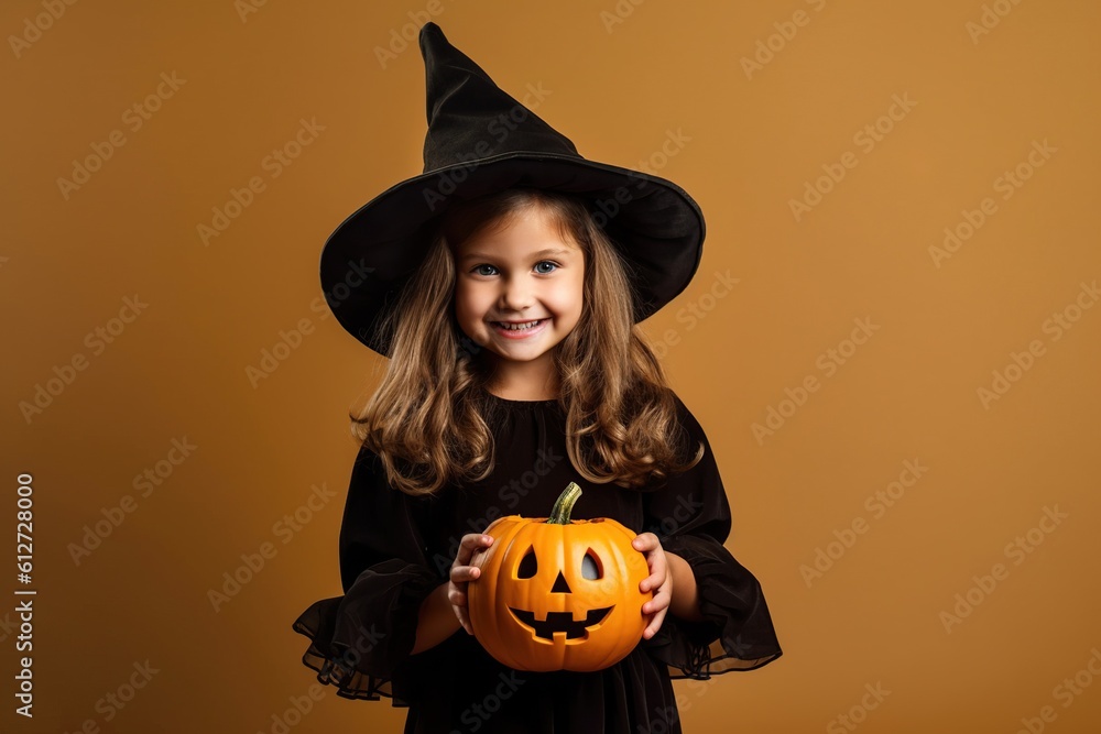 Fototapeta premium An illustration of children wearing a halloween costume , AI Generated