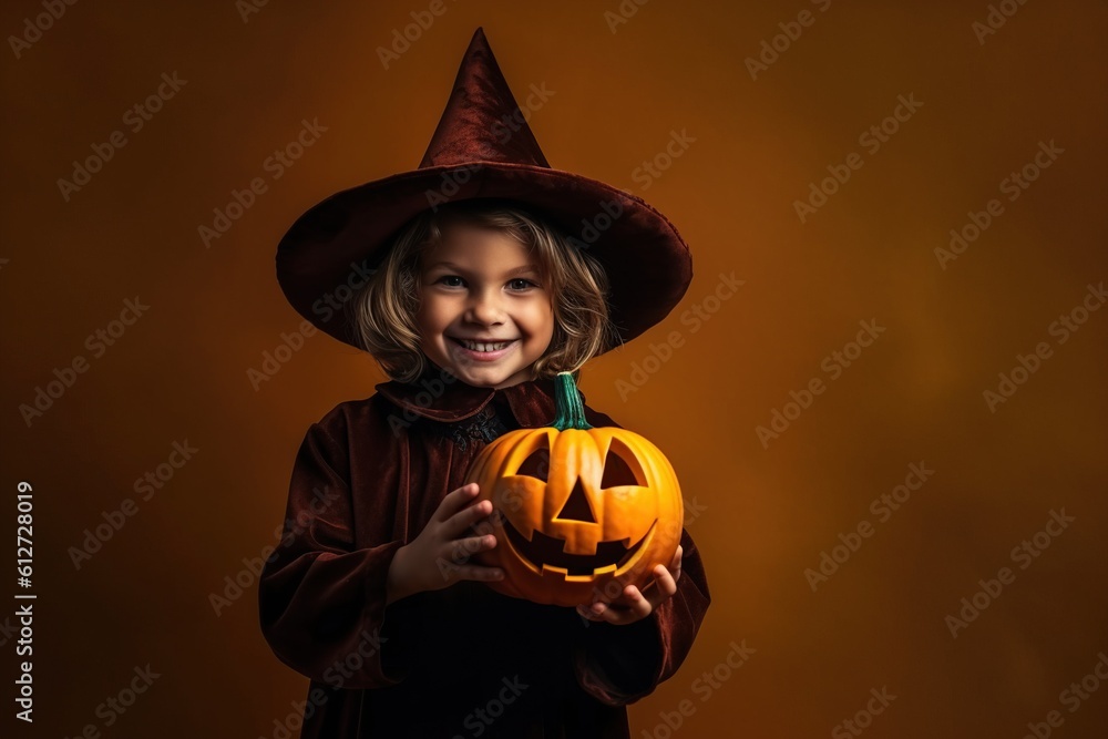 Fototapeta premium An illustration of children wearing a halloween costume , AI Generated