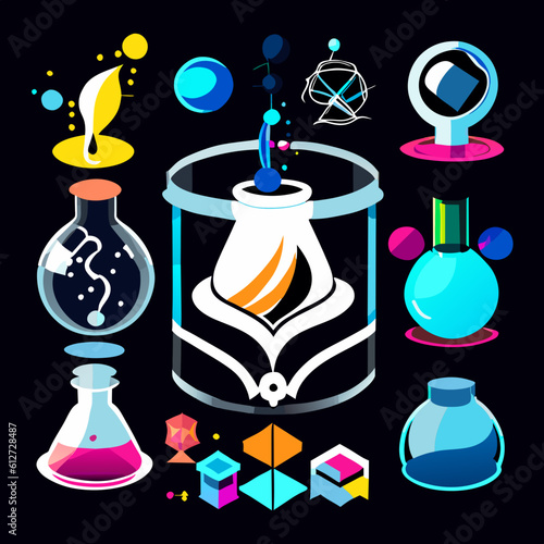 Science, bottle, experiment, experimental, icon ,vector, colorful, symbol, pictogram 