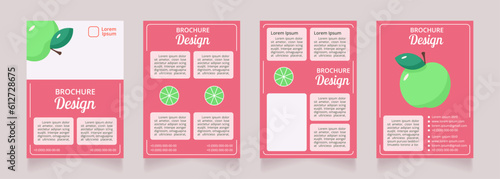 Healthy dieting vegetables blank brochure layout design. Vertical poster template set with empty copy space for text. Premade corporate reports collection. Editable flyer paper pages