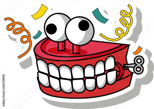 Toy Dentures Vector Illustration