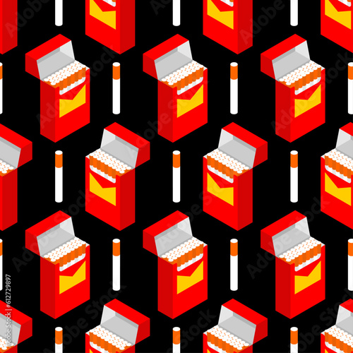 Pack of cigarettes pattern seamless. cigarette background