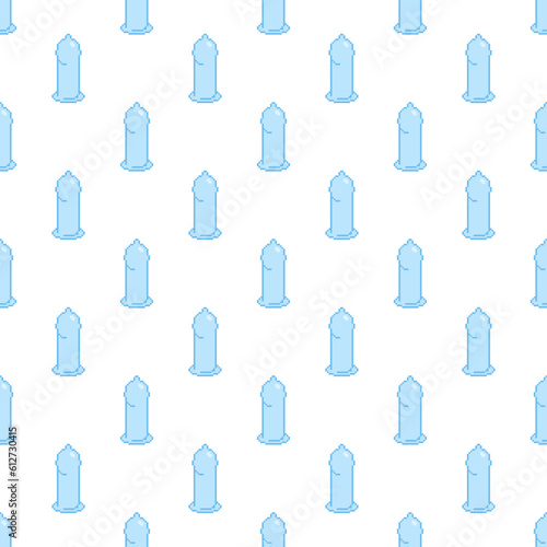 Condom pattern seamless. Rubber Contraceptive background. Remedy for genital infections texture